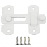 Alise Stainless Steel Flip Latch Gate Latches Bar Latch for Window Moving Sliding Door Barn Bathroom Doors,White Finish,MS9001W