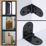 Alise 10 Pcs Stainless Steel Sewing Machine Table Folding Flip Top Hinge,Black Finish,HY-WTL8030B-10P