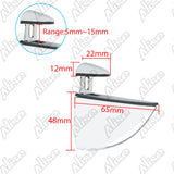 Alise 2 Pcs Adjustable Brackets Board/Glass Floating Shelf Brackets Wall Mount Shelves Support Holder Accessories,BL007C-2P Polished Chrome，BL007C-2P