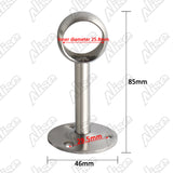 Alise 1-Inch Dia Shower Curtain Closet Rod Holder Pipe Flange Socket Ceiling Mount Bracket Pipe Fitting Parts Supports,2 Pcs SUS304 Stainless Steel Brushed Finish(Don't Include Rods)