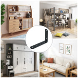 Alise Floating Shelf Bracket Widened and Thickened Stainless Steel Brackets Heavy Duty Corner Brace Support Wall Hanging 6x4Inch,4Pcs Black Finish,J150X25B-4P