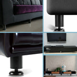 Alise Black Sofa Legs Stainless Steel Thickened Ambry Foot Tea Table and Chair Footstool Replacement Furniture Support Leg Adjustable Cabinet Legs 4x2 Inch,Pack of 4，SFJ50X100B-4P