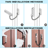 Alise Chain Door Guard with Spring Anti-Theft Press Lock,Stainless Steel Red Bronze Finish, FD9000-R