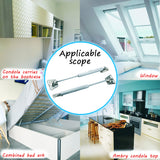 Alise 100N/22.5lb Up Opening Pneumatic Support,Metal Head Gas Strut,Gas Spring,Lid Support,Gas Shocks,Lift Support,Lid Stay,4 Pcs,HC9100-4P