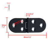 Alise 10 Pcs Stainless Steel Sewing Machine Table Folding Flip Top Hinge,Black Finish,HY-WTL8030B-10P