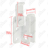Alise 2 Pcs Flip Latch Gate Latches Slide Bolt Latch Safety Door Lock Catch Stainless Steel White Finish,MS3001W-2P