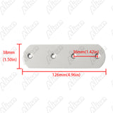 Alise 4 Pcs Flat Straight Brace Brackets Mending Plates Repair Fixing Bracket,125x38mm Stainless Steel Brushed Nickel,J125X38-4P
