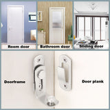 Alise Stainless Steel Flip Latch Right Angle Gate Latches Bar Latch for Window Moving Sliding Barn Bathroom Doors,Brushed Nickel,MS9001K
