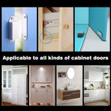 Alise 4-Pack Door Magnetic Catch,Cabinet Furniture Closet Door Catches Latch with Strong Magnetic,Made of Stainless Steel,CA6000-4P