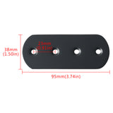 Alise 4 Pcs Flat Straight Brace Brackets Mending Plates Repair Fixing Bracket,100x38mm Stainless Steel Matte Black,J100X38B-4P
