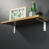 Alise 8 Pcs Floating Shelf Bracket Stainless Steel Brackets Heavy Duty Corner Brace Support Wall Hanging 5x3 Inch,Bright White Finish