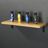 Alise Stainless Steel Floating Shelf Brackets 5x3 Inch,Matte Black 4 Pcs,J5207B-4P