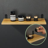 Alise Stainless Steel Floating Shelf Brackets 5x3 Inch,Matte Black 4 Pcs,J5207B-4P