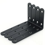 Alise Stainless Steel Floating Shelf Brackets 5x3 Inch,Matte Black 4 Pcs,J5207B-4P