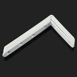 Alise 8 Pcs Floating Shelf Bracket Stainless Steel Brackets Heavy Duty Corner Brace Support Wall Hanging 5x3 Inch,Bright White Finish