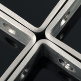 Alise Stainless Steel Shelf Brackets 5x3 Inch,4Pcs Brushed Nickel, J5207-4P