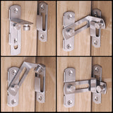 Alise Stainless Steel Flip Latch Right Angle Gate Latches Bar Latch for Window Moving Sliding Barn Bathroom Doors,Brushed Nickel,MS9001K