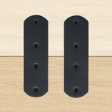 Alise 4 Pcs Flat Straight Brace Brackets Mending Plates Repair Fixing Bracket,125x38mm Stainless Steel Matte Black,J125X38B-4P