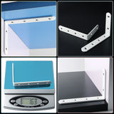 Alise 4mm-Thicker Heavy Duty Stainless Steel Bracket Floating Shelf Brackets Corner Brace Support 6x4 Inch,4 Pcs White Finish,J5217W-4P