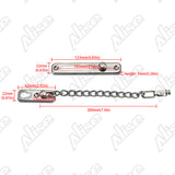 Alise Chain Door Guard Latch Lock with Spring Anti-Theft Press Lock,Stainless Steel Brushed Nickel,FD9000-LS