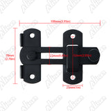 Alise SUS304 Stainless Steel Gate Latches Pet Door Latch Bolt Lock Heavy Duty Flip Latch 2.5mm-Thick Matte Black,MS9500-B