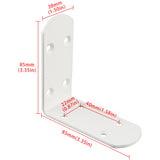 Alise 4 Pcs Shelf Bracket Stainless Steel Brackets Heavy Duty Corner Brace Support Fastener Wall Hanging White Finish,J3209W-4P