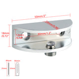 Alise 4 Pcs Adjustable Frameless Rectangle Glass Shelf Bracket Holder Heavy Duty Clamp Shelf Clip,Polished Chrome,BLK1412-4P