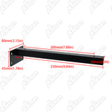 Alise 10-Inch Stainless Steel Shelf Brackets Heavy Duty"T" Brackets for Floating Shelves Boards Wall Hanging Support,Black Finish（Pack of 2）,JT250B-2P