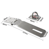 Alise Padlock Hasp Door Clasp Gate Lock SUS 304 Stainless Steel Finish,Silver,MS9-5B
