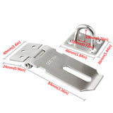 Alise Padlock Hasp Door Clasp Hasp Lock Latch SUS 304 Stainless Steel Brushed Nickel, MS9-3A