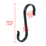 Alise SUS304 Stainless Steel "S" Hooks for Hanging Kitchen Ware Plants Towels,Black Finish Pack of 10,GJF001SB-10P