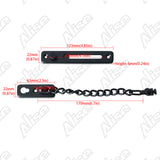 Alise Stainless Steel Chain Door Guard with Spring Anti-Theft Press Lock,Matte Black,FD9000-B