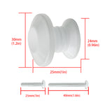 Alise 10 Pack Cabinet Door Knobs Furniture Drawer Handle Pull White Finish,LS005SW-10P