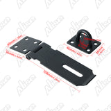 Alise Padlock Hasp Door Clasp Hasp Latch Lock,SUS 304 Stainless Steel Matte Black,MS99-B