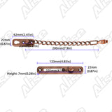 Alise Chain Door Guard with Spring Anti-Theft Press Lock,Stainless Steel Red Bronze Finish, FD9000-R