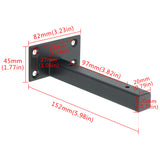 Alise 6-Inch Shelf Brackets Heavy Duty T Brackets for Floating Shelves Boards Wall Hanging Support,Black Finish（Pack of 4），JT150B-4P