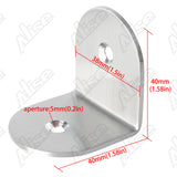 Alise 8 Pcs Stainless Steel Shelf Bracket Corner Brace Joint Angle Brackets Support 40x38mm,Brushed Nickel,J3204-8P