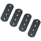 Alise 4 Pcs Flat Straight Brace Brackets Mending Plates Repair Fixing Bracket,100x38mm Stainless Steel Matte Black,J100X38B-4P