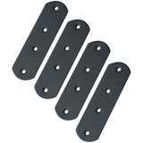 Alise 4 Pcs Flat Straight Brace Brackets Mending Plates Repair Fixing Bracket,125x38mm Stainless Steel Matte Black,J125X38B-4P