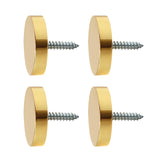 Alise 1-Inch Dia Brass Mirror Screws Cap Cover Nails Golden Finish 4 Pcs,ZS525G-4P