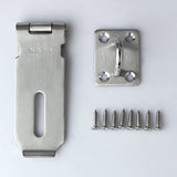Alise 2Pcs Padlock Hasp Door Clasp Hasp Lock Latch SUS 304 Stainless Steel Brushed Nickel,MS9-4C-2P