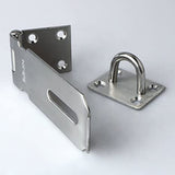 Alise 2Pcs Padlock Hasp Door Clasp Hasp Lock Latch SUS 304 Stainless Steel Brushed Nickel,MS9-4C-2P