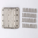 Alise 10 Pcs Stainless Steel Flat Straight Brace Brackets Solid Mending Plates Repair Fixing Replacement,3-4/5 Inch Brushed Finish,BH-CYRI-VK7U