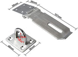 Alise 2Pcs Padlock Hasp Door Clasp Hasp Lock Latch SUS 304 Stainless Steel Brushed Nickel,MS9-4C-2P