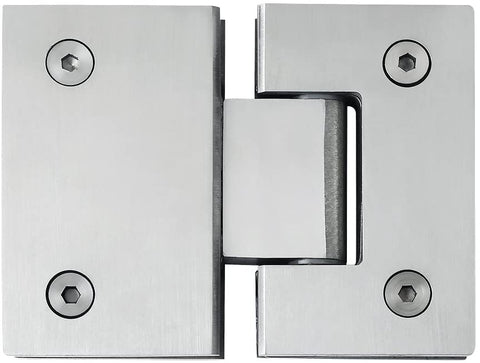 Alise Heavy Duty 180 Degree Glass Door Cupboard Showcase Cabinet Clamp Glass Shower Doors Hinge Replacement Parts,Stainless Steel Brushed Finish,BL6600