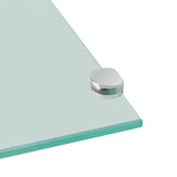 Alise 4 Pcs Adjustable Frameless Rectangle Glass Shelf Bracket Holder Heavy Duty Clamp Shelf Clip,BL3008-4P Polished Chrome,BL3008-4P
