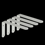 Alise Floating Shelf Bracket Widened and Thickened Stainless Steel Brackets Heavy Duty Corner Brace Support Wall Hanging 6x4Inch,4Pcs White Finish,J150X25W-4P