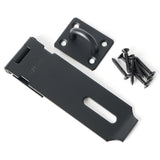 Alise 2Pcs Padlock Hasp Door Clasp Gate Lock Latch,SUS 304 Stainless Steel Matte Black Finish,MS9B-5C-2P