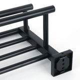 Alise 28-Inch Bathroom Lavatory Towel Rack Towel Shelf with Two Towel Bars Wall Mount Holder SUS 304 Stainless Steel Matte Black,GZ8070-B