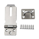 Alise MS9 Padlock Hasp Door Clasp Gate Lock SUS 304 Stainless steel Finish,Silver